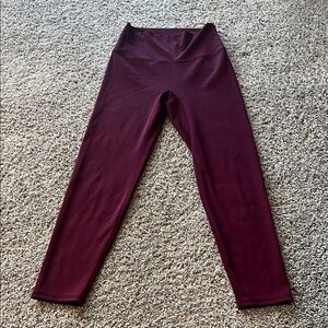 ALO 7/8  Burgundy High-waist Airlift Leggings